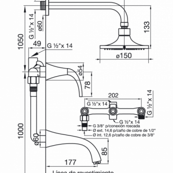 ALESIA LEVER 0103/49L CR JGO BAÑERA C/TRANS