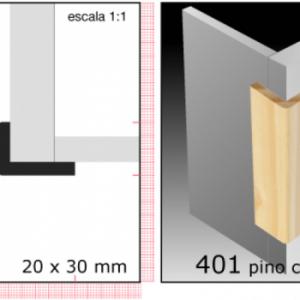 ESQUINERO PINO 1"X1.1/2"X3MTS.  N401