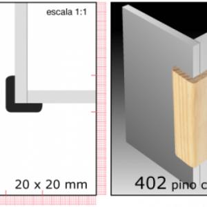 ESQUINERO PINO 1.1/2"X1.1/2"X3MTS.  N402