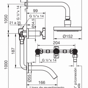 27-TRIADES 0103/C3 CR JUEGO BAÑERA C/TRAN