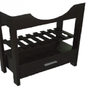 MUEB.BAÑO V605 ABIE.1C 60CM DECK WENGUE