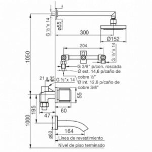 CALIFORNIA 0103/17 CR JUEGO BAÑERA C/TRAN