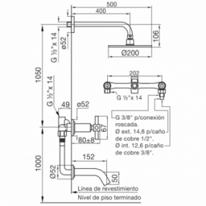 27-TEMPLE 0103/87 CR JGO BAÑERA C/TRANSF