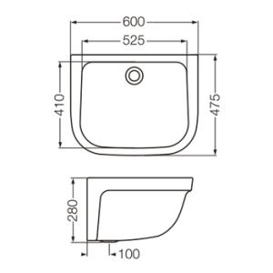 26-LAVADERO PLH B/SIN FREG.60X48 PLH B