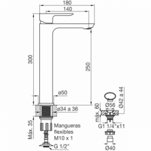 COTY 0181.02/D9 CR JGO MONO P/BACHAS VESSEL
