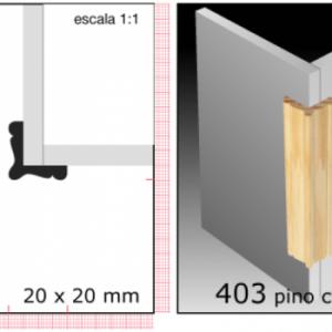 ESQUINERO PINO 1"X1"X3MTS. N403