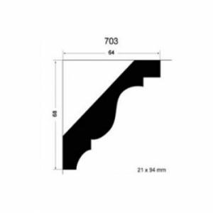 04-CLEAR CORNIZA 1"X4"N703