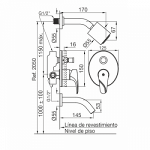 MELINCUE DISCONT 0106/C9-CR JGO MONO BAÑERA FVA