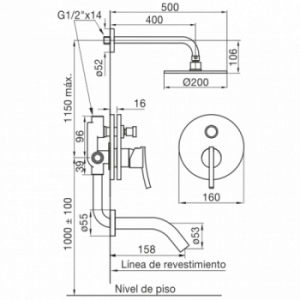 LIBBY 0106/39-CR JGO MONO BAÑERA FVA