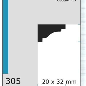 RINCONERO 1"X1.1/2"X3MTS. N305