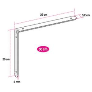 05-MENSULA DE HIERRO DE 30 CM BLANCO