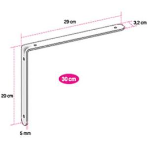 05-MENSULA DE HIERRO DE 30 CM NEGRO