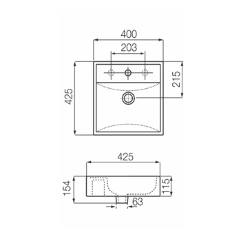 Imagen 26-L.ARMONI. L324K B/B.CUAD.3AG.40X42,5X12 FVA