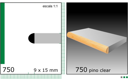 Imagen TAPACANTO PINO 1/2X3/4X3MTS. N750