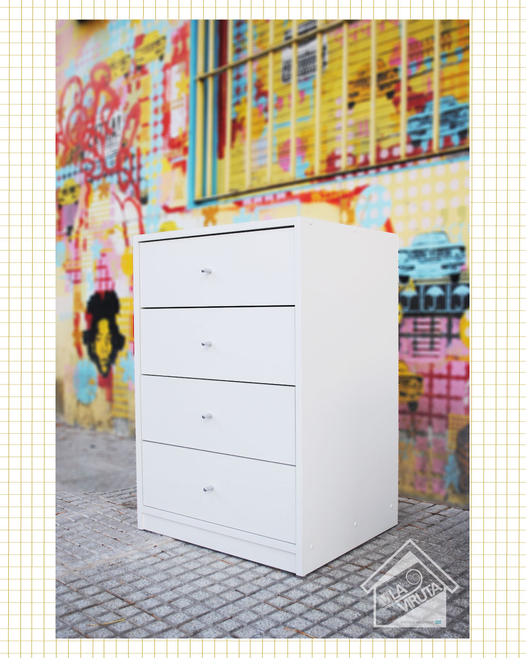 Imagen CAJONERA MAURI MELAMINA X 4 CAJONES 58X45X83 CM