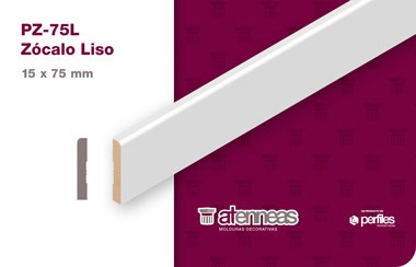 Imagen ZOCALO MDF PREPINTADO 12X75MMX2.60MTS. PZ-75L