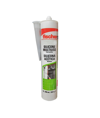 Imagen SILICONA ACETICA UNIVERSAL 260ML BLANCO FISCHER