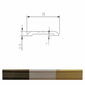 PERFIL P/PISO PLATA TAPAJUNTA X 2.75 MTS