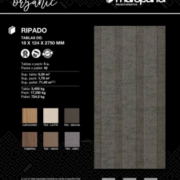 MUROPANEL ORGANIC 18X124X2750 X TIRA TABERNA