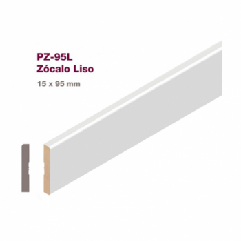 ZOCALO MDF PREPINTADO 15X95MMX2.75 MTS. PZ-95L