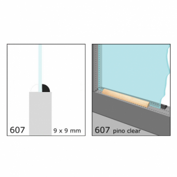 CLEAR CONTRAVIDRIO 1/2X1/2 N607