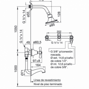 DENISSE DISCONT 0103/64-CR JGO DUCHA C/TRANSF FVA