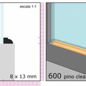 CLEAR CONTRAVIDRIO 1/2X3/4 N600