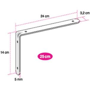 MENSULA DE HIERRO DE 25 CM NEGRO