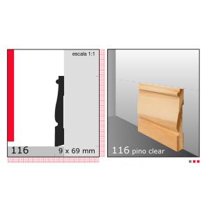 CLEAR ZOCALO MOLD 1/2" TIRA X 3"N116